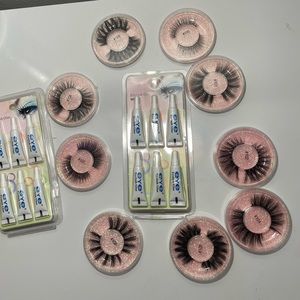 3D Mink Eyelashes with Eyelashes Glue Comb |one pair and a glue With Package Box